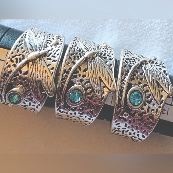 New Rings- Wide Dragonfly Silver/Tungsten, 3 Available Sz’s- 5, 6, 7 💎 Gemstone - Picture 8 of 16